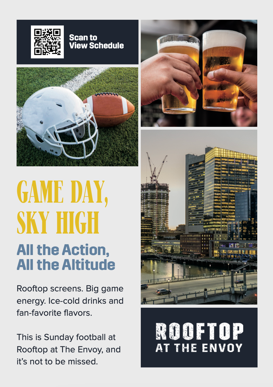 Game Day Sky High x Rooftop at the Envoy
